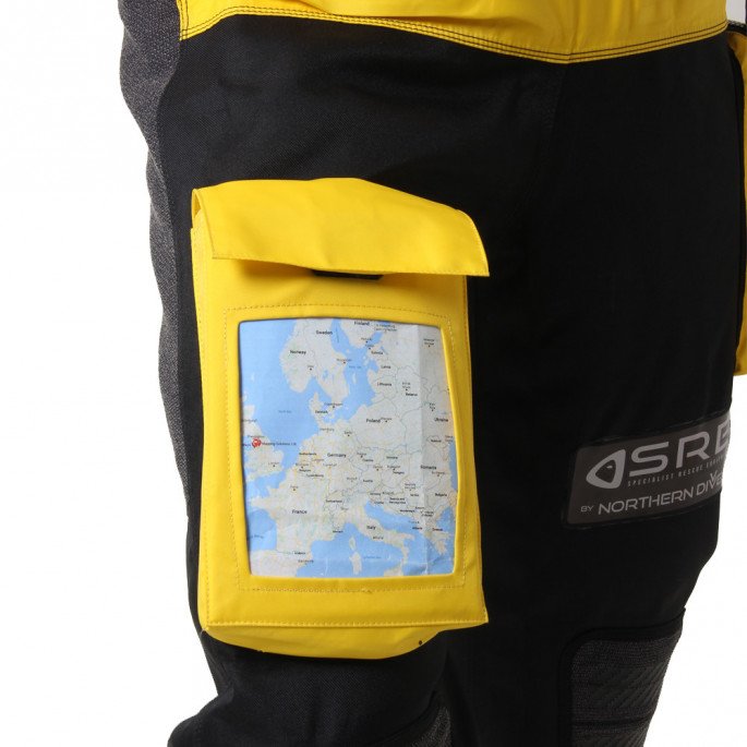 Isle of Man Rescue & Responder Suit - close up of bellows note book pocket