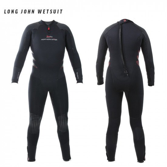 Front and back view of the Delta Flex Semi-Tech Long John wetsuit