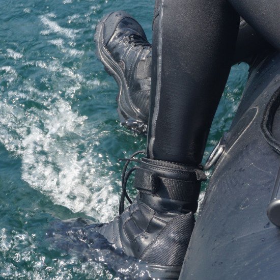 These boots are designed to expel water post-dive