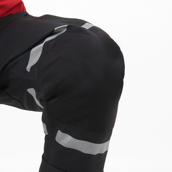 Double layer knee panels for additional protection on the storm force 5 rescue suit