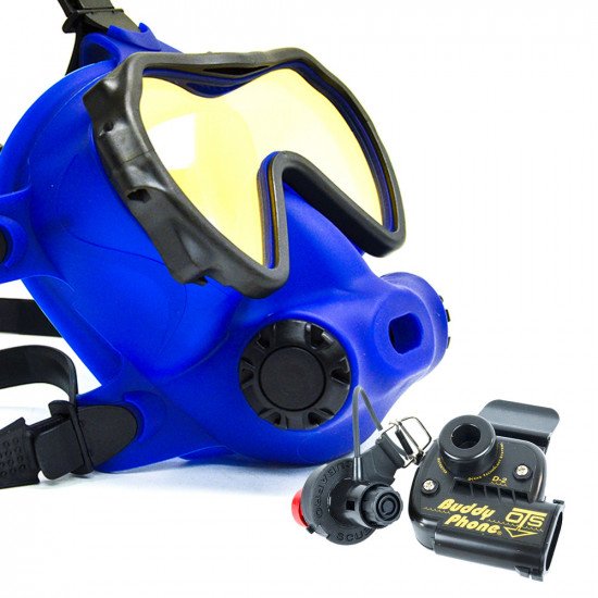Spectrum Full Face Mask, Colour Blue, Lens Coated with BuddyPhone