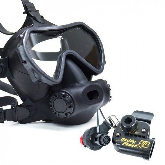Spectrum Full Face Mask, Colour Black, Lens Clear with BuddyPhone