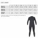 All black military 3.0mm and 5.0mm neoprene wetsuit size chart