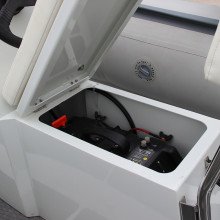 3.8m Iroquois RIB boat with storage for battery and smart battery box