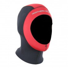 The semi dry storm wetsuit is supplied with a 4.5mm > 5.0mm neoprene dive hood