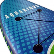 Aquarious iSUP board - Green & Blue, close up of the top of the board and the cargo area