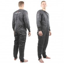 The garment is designed to reflect thermal radiation and reduce air movement, even when wet or compressed