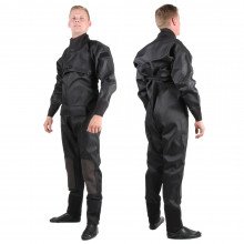 Tri-Laminate Diving Drysuit - front and back view