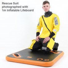 A tri-laminate rescue and response on-water suit available with alterations and branding upon request