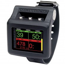 SCUBAPRO G2 Wrist Dive Computer - Main  stats screen, depth, dive time, air & decompression stop timer when warnings are showing