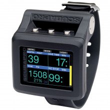 SCUBAPRO G2 Wrist Dive Computer - Main  stats screen, depth, dive time, air & decompression stop timer