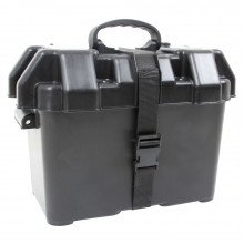 Smart Power Battery Box, shown from the rear, closed  with lid buckled shut