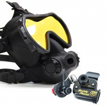 Spectrum Full Face Mask, Colour Black, Lens Coated with BuddyPhone