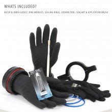 Included in the Dry Glove System package are the pair of Ansell Extra™ gloves, thermal fleece inner gloves, two dry glove modules, three sealing rings, a locking tool and an adhesive sealant*