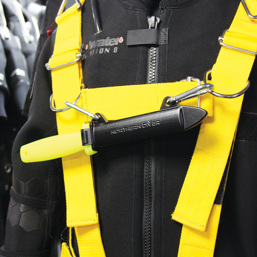 GK Elite Commercial Knife - Easily attaches to diver's Kit. 