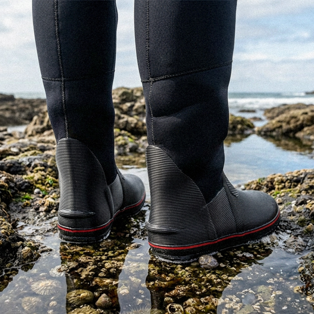 Drysuit boots in the water