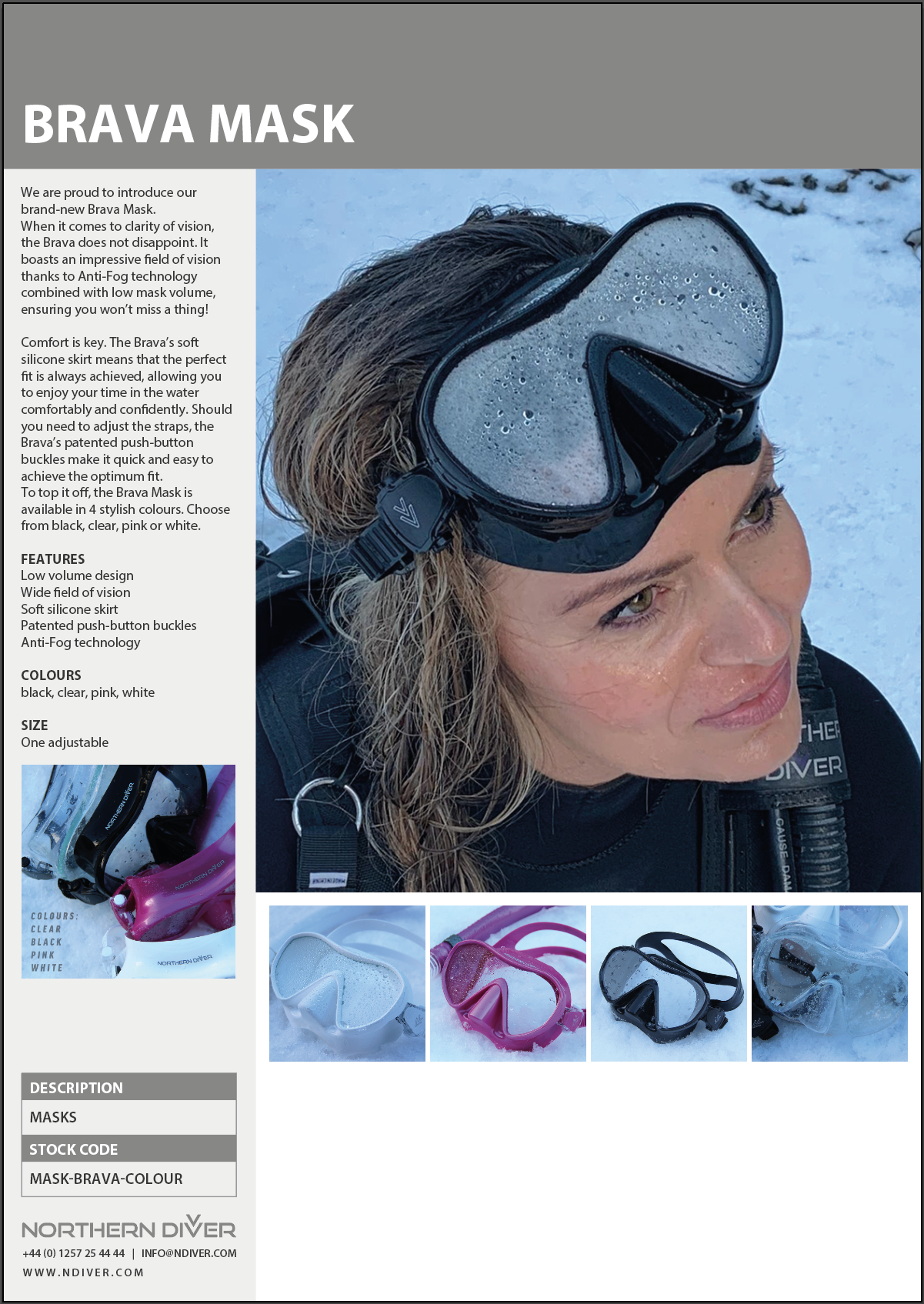 Brava Mask | Scuba Diving & Snorkelling Face Masks | Northern Diver ...
