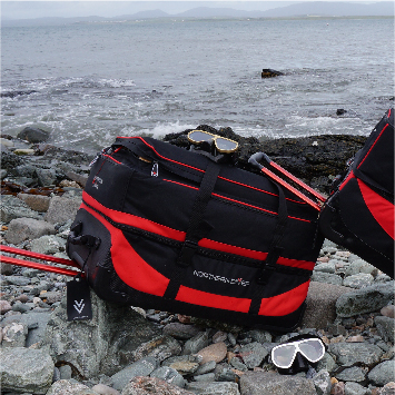 Wheeled travel dive bags by Northern Diver