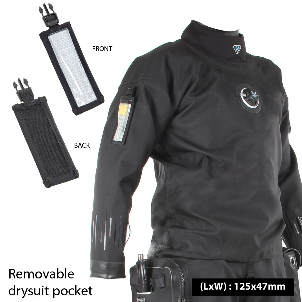 Flexi-Light stick pocket for clipping to drysuits